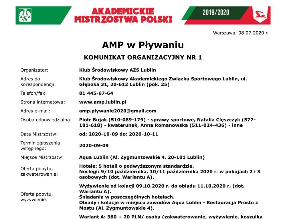 Akademickie Mistrzostwa Polski w pływaniu