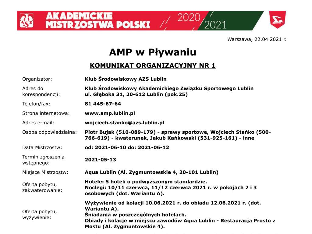 Akademickie Mistrzostwa Polski w pływaniu