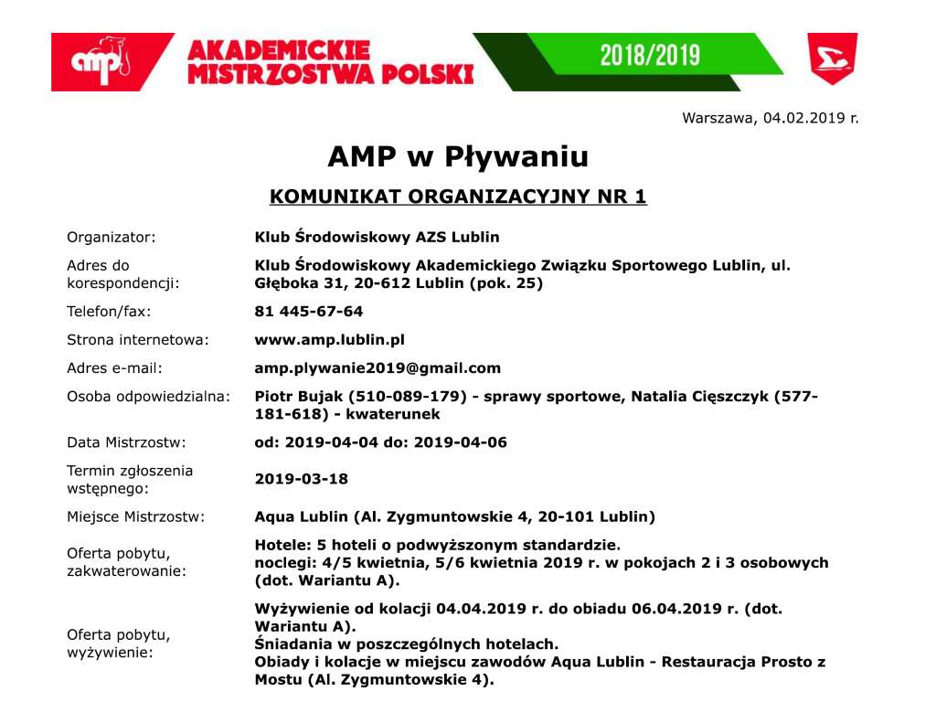 Akademickie Mistrzostwa Polski w pływaniu