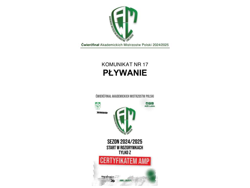 Akademickie Mistrzostwa Województwa Lubelskiego - I runda