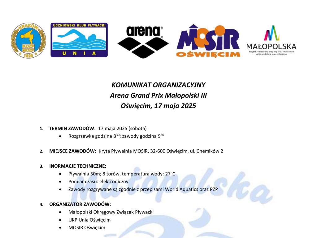 Arena Grand Prix Małopolski Edycja III