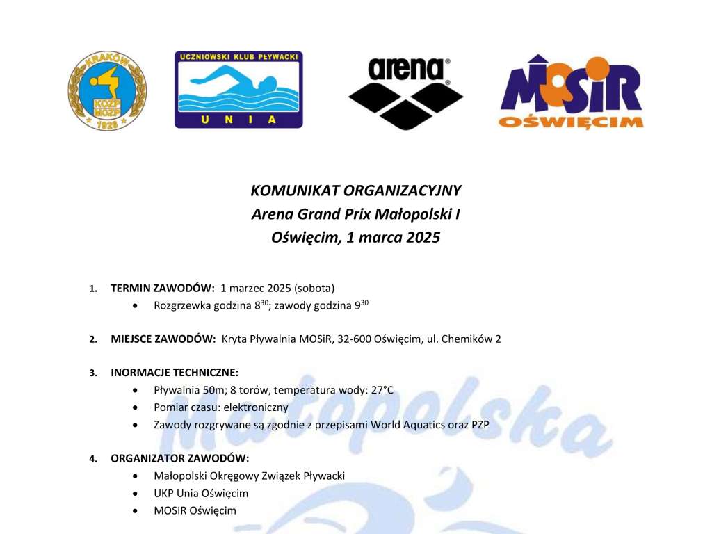 Arena Grand Prix Małopolski Runda I