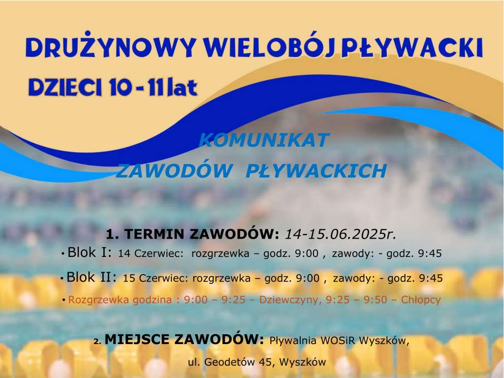 Drużynowy Wielobój pływacki Dzieci 10-11 lat
