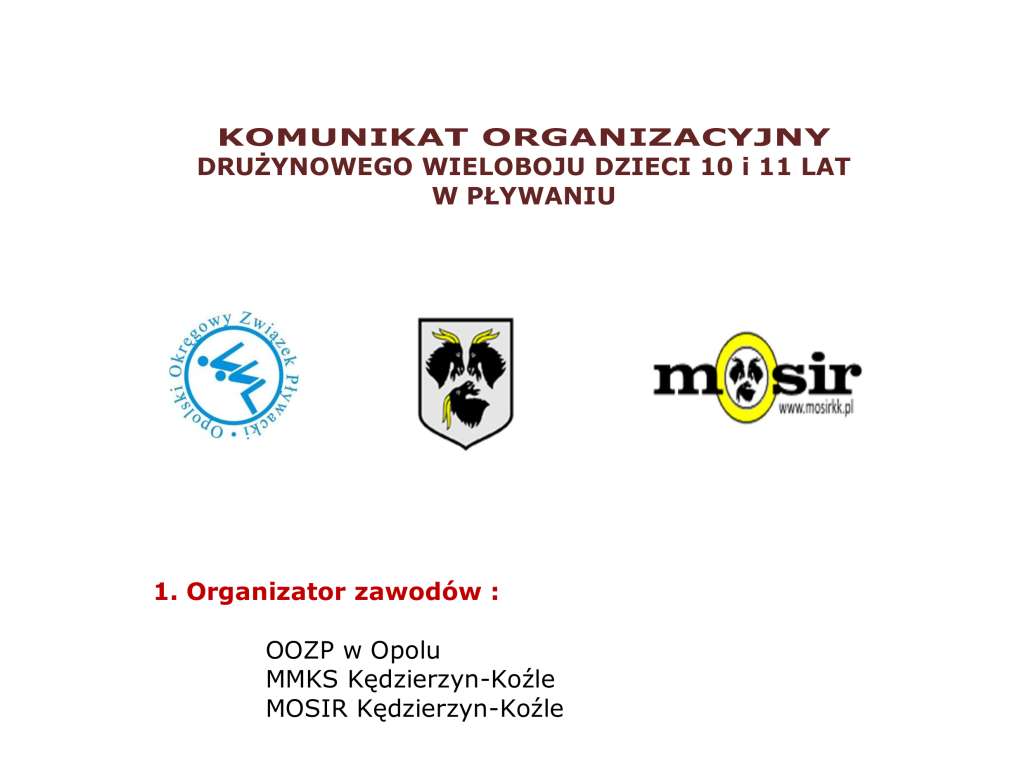 Drużynowy Wielobój Pływacki Dzieci 10 - 11 lat