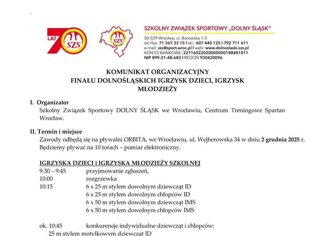 Finał Dolnośląski Igrzysk Dzieci, Igrzysk Młodzieży Szkolnej