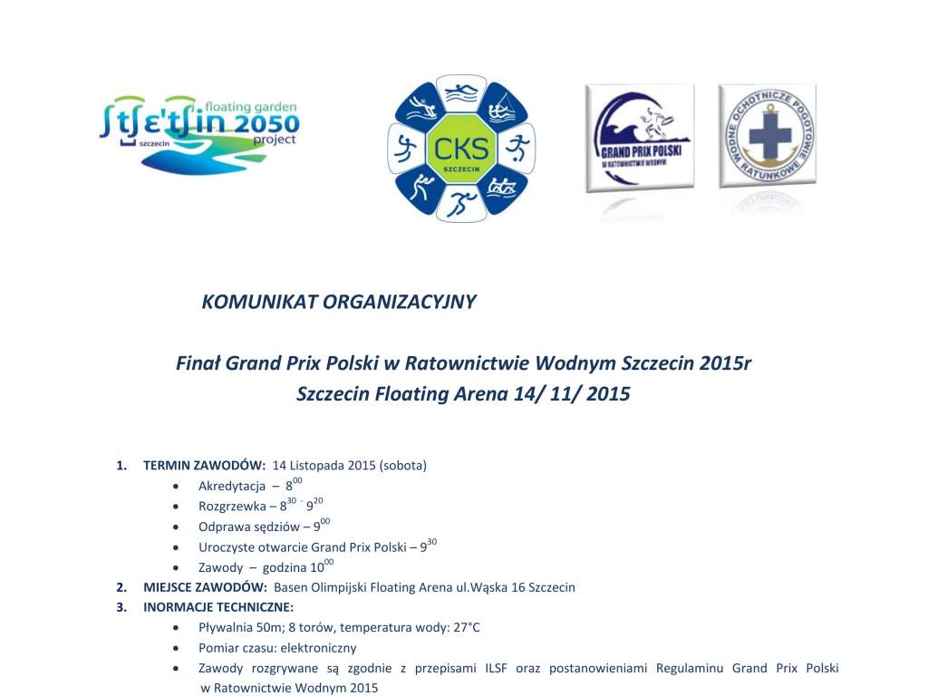 Finał Grand Prix Polski w Ratownictwie Wodnym