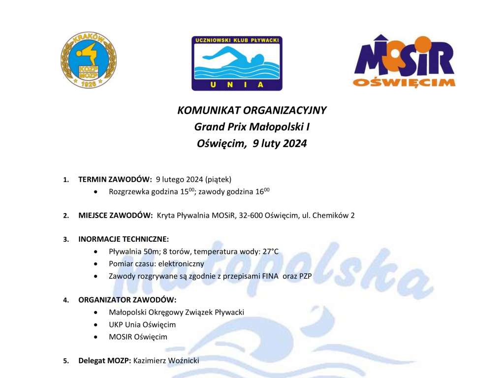 Grand Prix Małopolski Runda I 2024