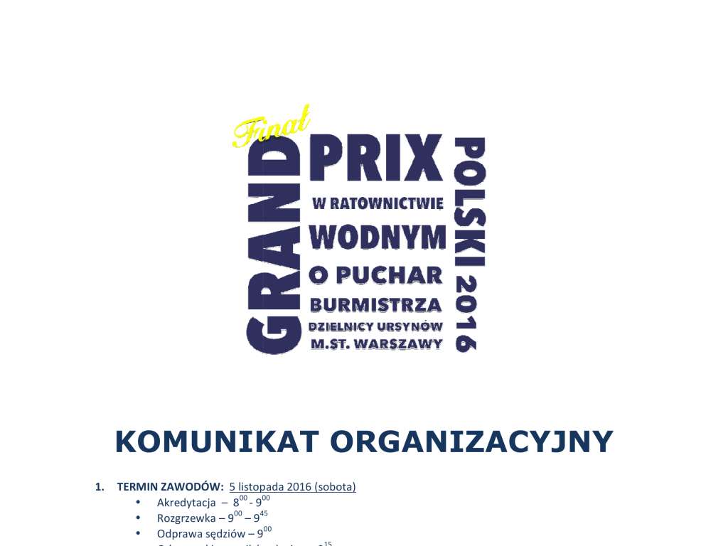 Grand Prix Polski 2016 w Ratownictwie Wodnym Finał