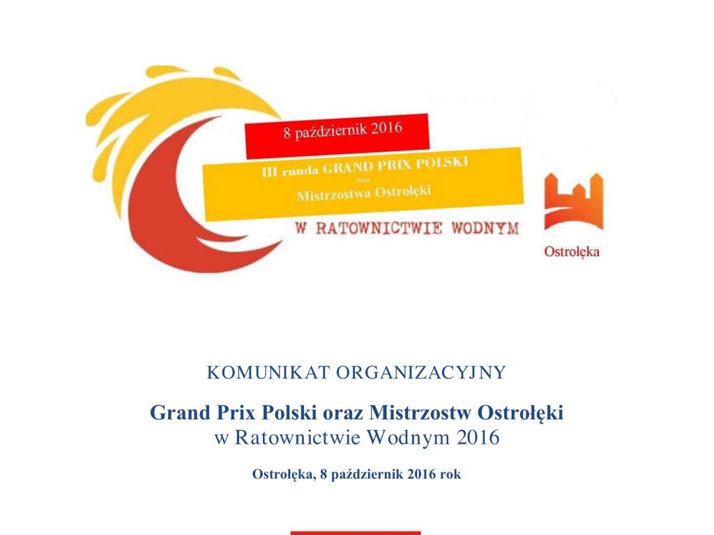 Grand Prix Polski oraz Mistrzostwa Ostrołęki w Ratownictwie Wodnym 2016