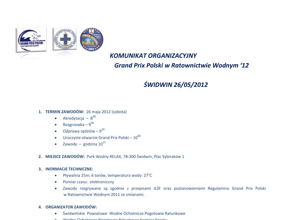 Grand Prix Polski w Ratownictwie Wodnym