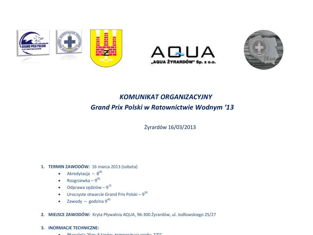 Grand Prix Polski w Ratownictwie Wodnym