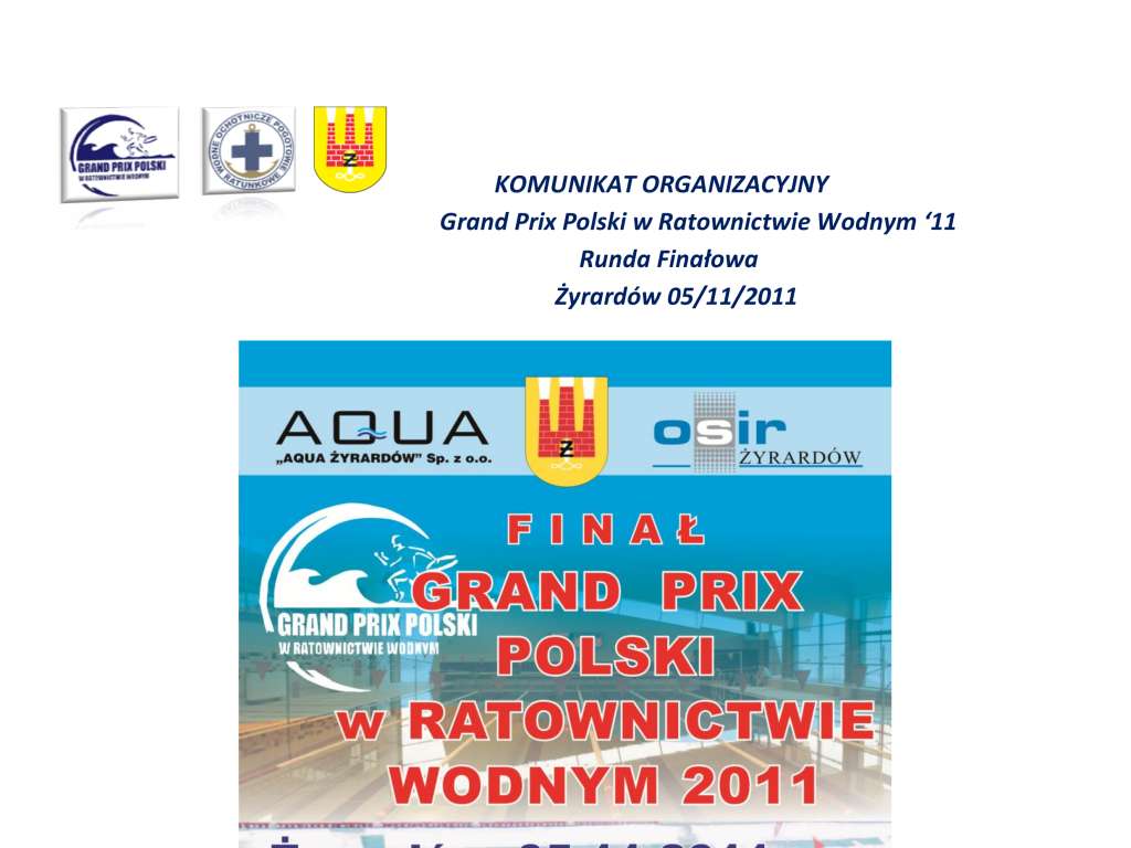 Grand Prix Polski w Ratownictwie Wodnym - Runda Finałowa