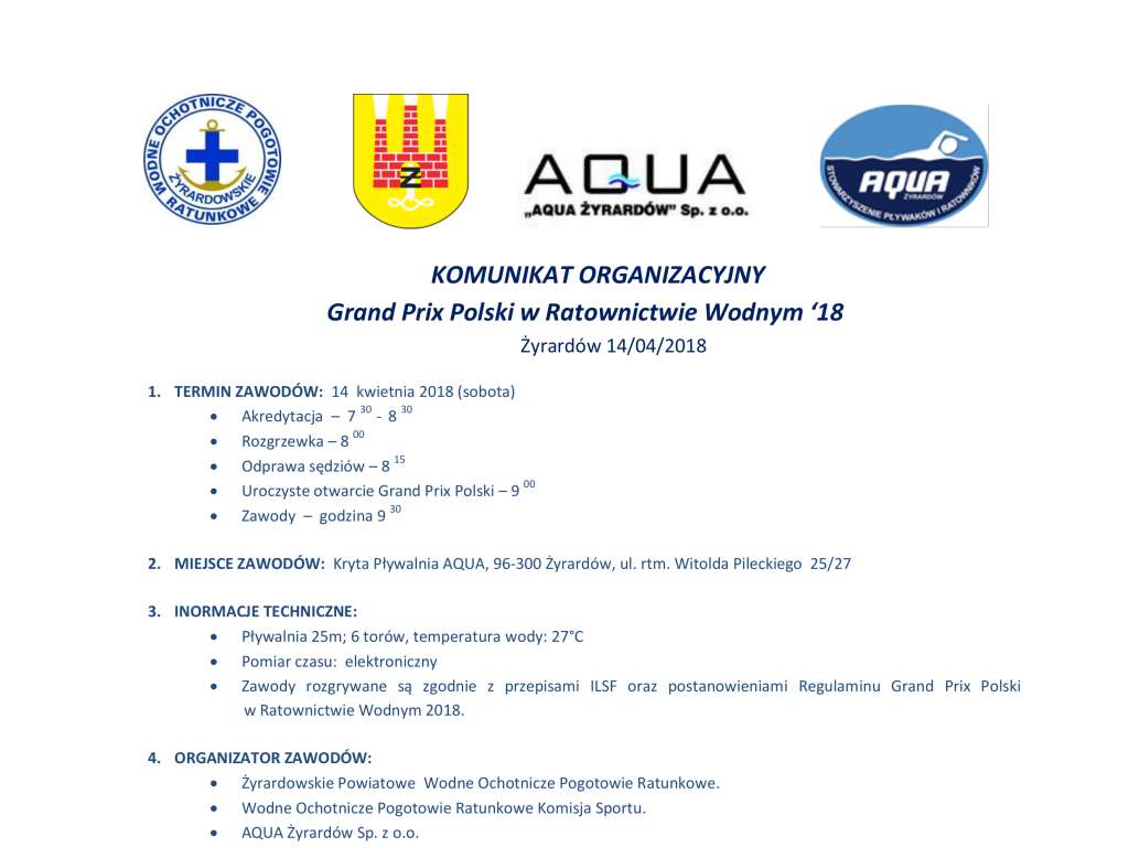 Grand Prix Polski w Ratownictwie Wodnym – Runda II