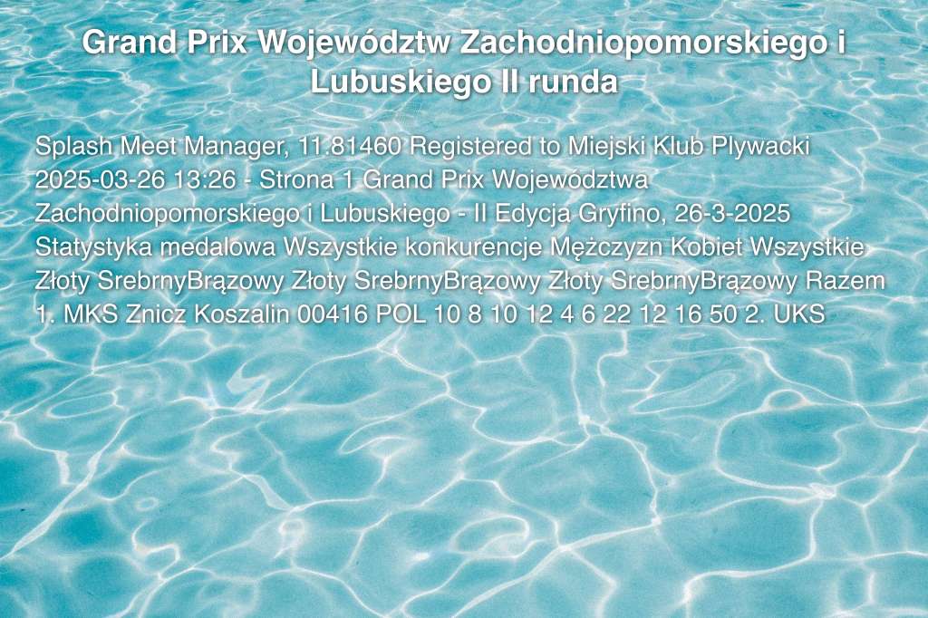 Grand Prix Województw Zachodniopomorskiego i Lubuskiego II runda