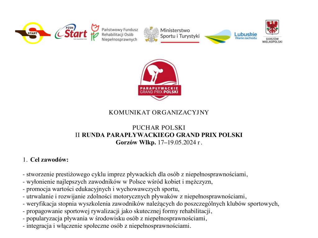 II Runda Parapływackiego Grand Prix Polski w pływaniu