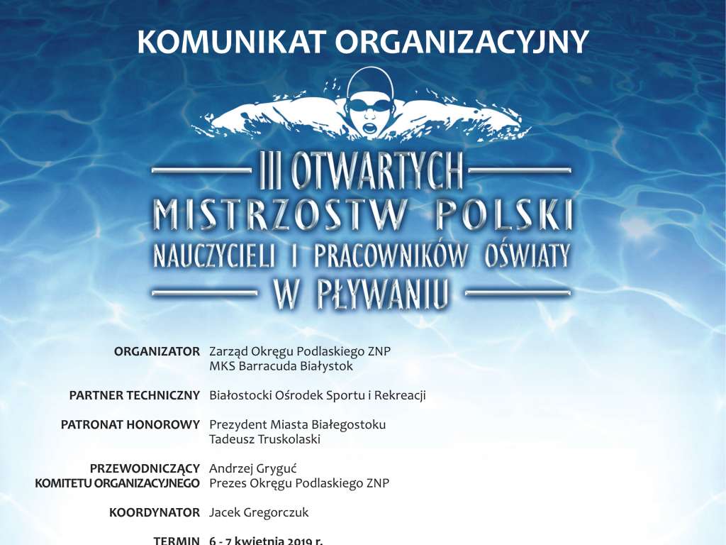 III Otwarte Mistrzostwa Polski Nauczycieli i Pracowników Oświaty w Pływaniu