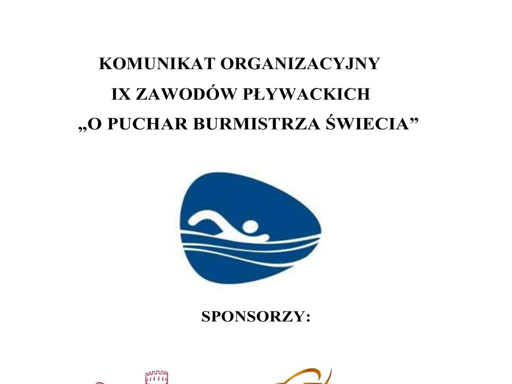 IX Zawody Pływackie O Puchar Burmistrza Świecia