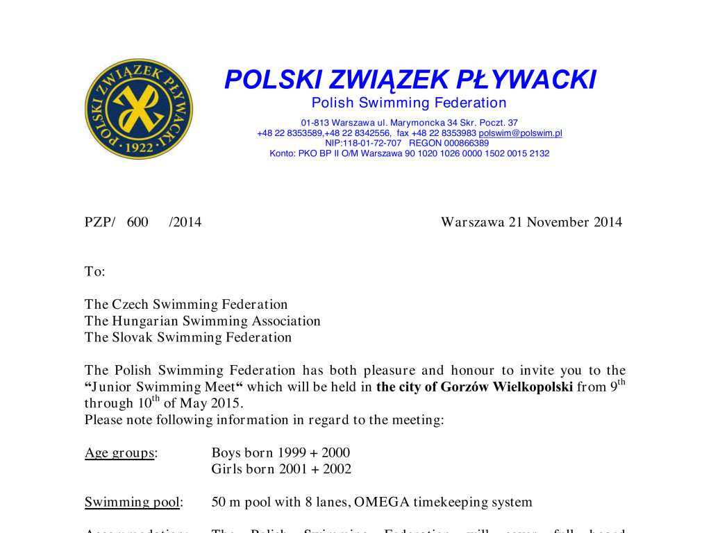 Junior Swimming Meet