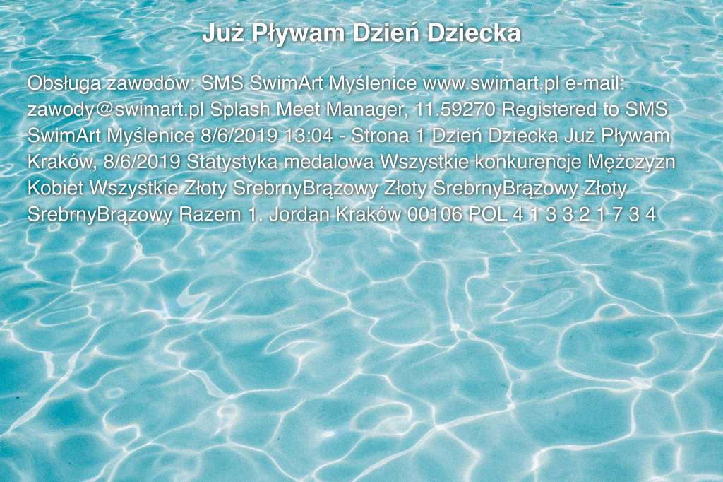 Już Pływam Dzień Dziecka