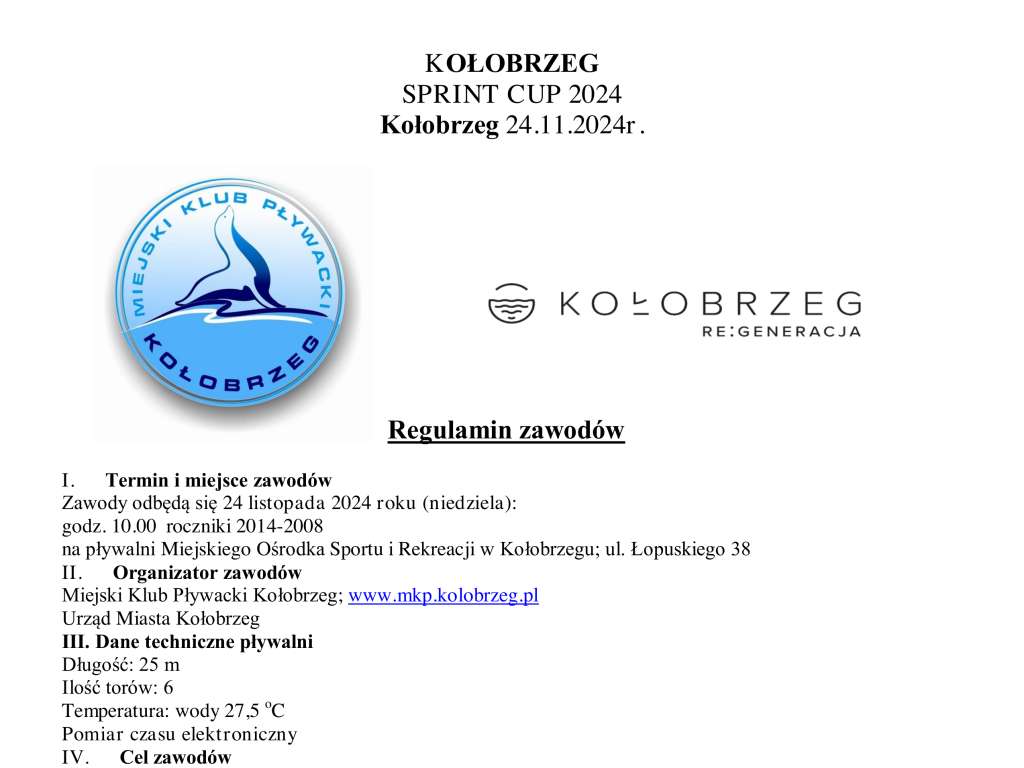 Kołobrzeg Sprint Cup 2024