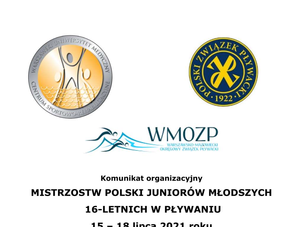 Letnie Mistrzostwa Polski Juniorów Młodszych 16 lat w pływaniu
