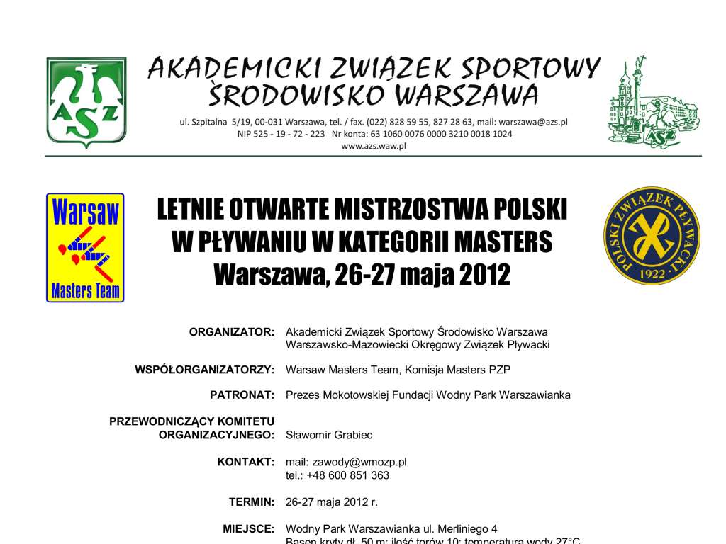 Letnie Mistrzostwa Polski Masters