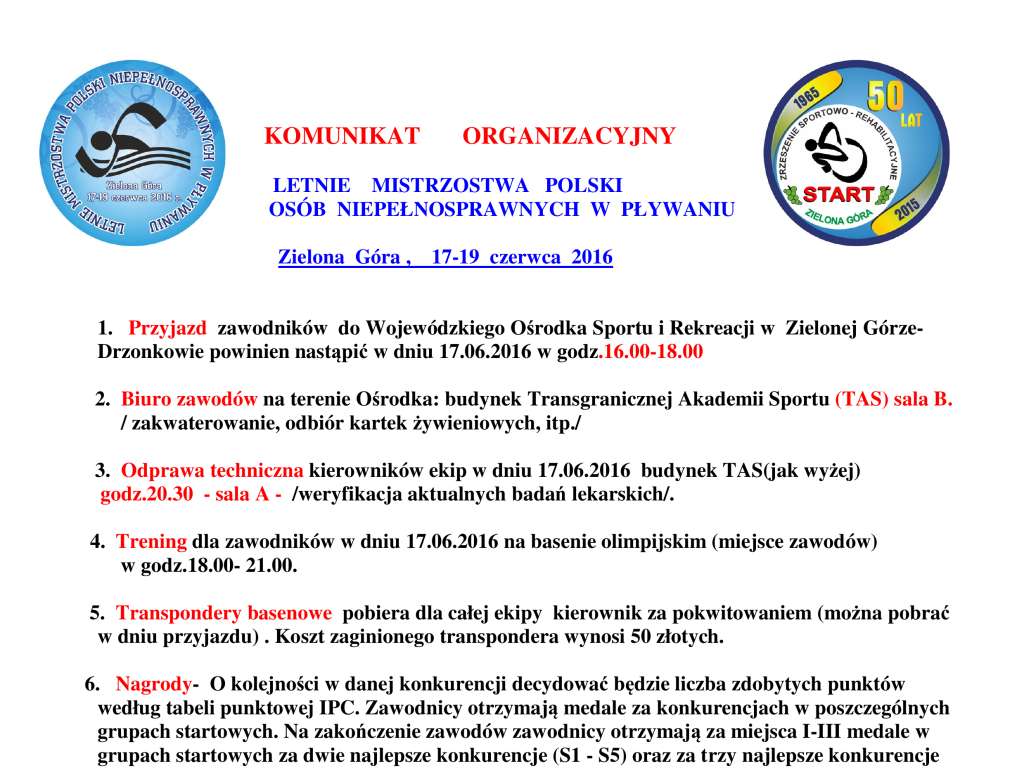 Letnie Mistrzostwa Polski Osób Niepełnosprawnych