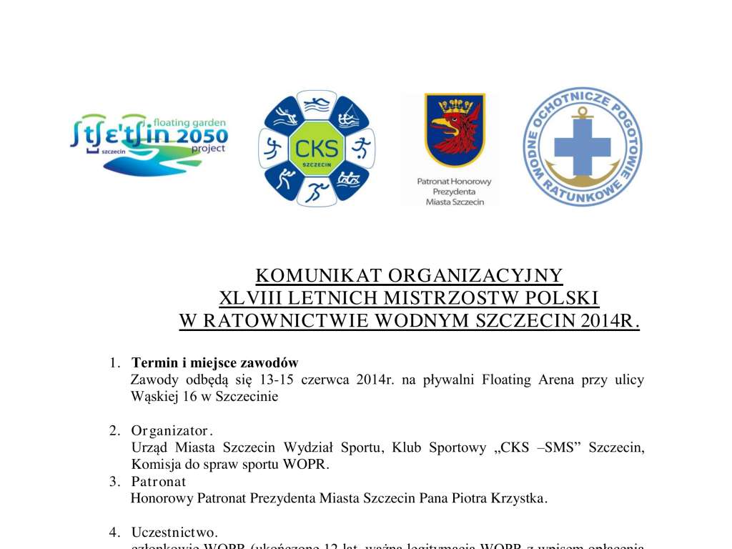 Letnie Mistrzostwa Polski w Ratownictwie Wodnym