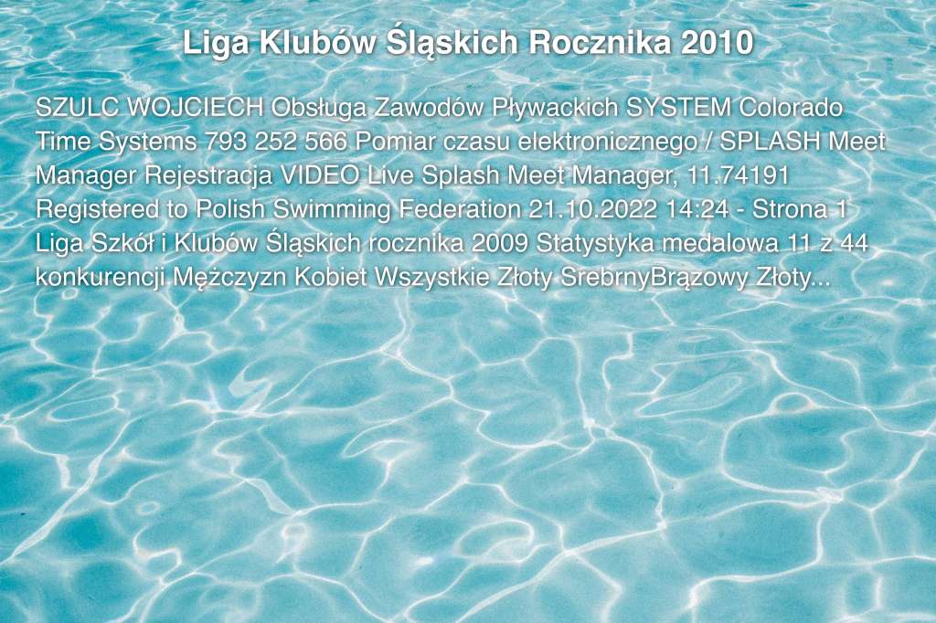 Liga Klubów Śląskich Rocznika 2010