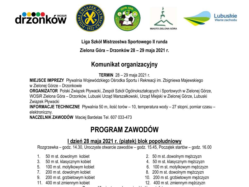 Liga Szkół Mistrzostwa Sportowego w Pływaniu - II runda