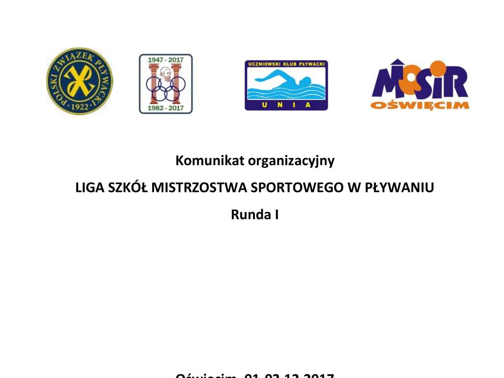 Liga Szkół Mistrzostwa Sportowego w Pływaniu Runda I