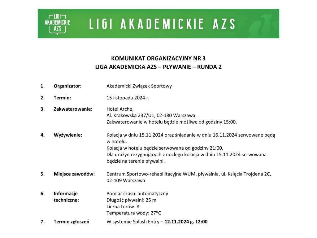 Ligi Akademickie AZS Runda 2
