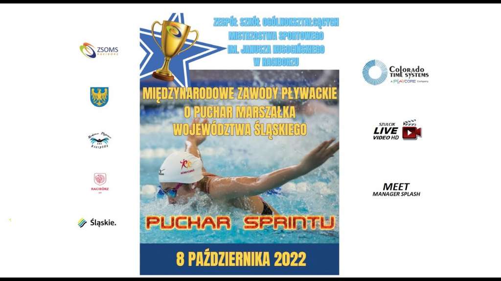 Międzynarodowe Zawody Pływackie o Puchar Marszałka Województwa Śląskiego  Puchar Sprintu