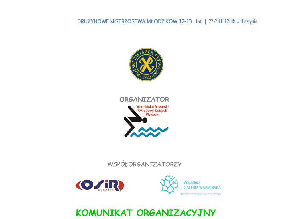 Międzywojewódzkie Drużynowe Mistrzostwa Młodzików 12-13 lat