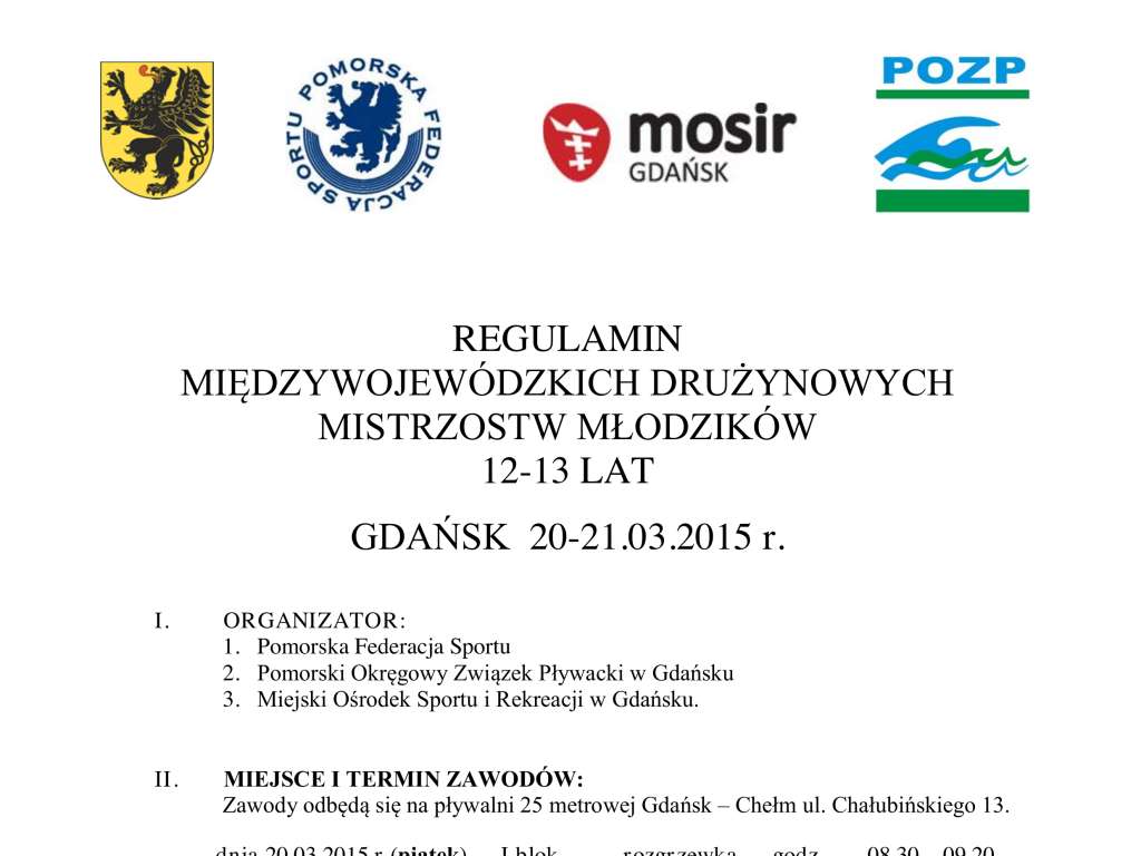 Międzywojewódzkie Drużynowe Mistrzostwa Młodzików 12-13 lat