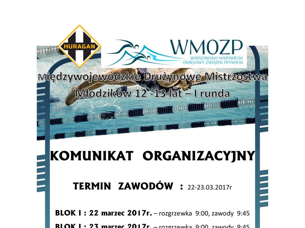Międzywojewódzkie Drużynowe Mistrzostwa Młodzików 12, 13 lat I runda