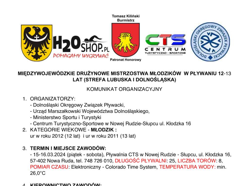 Międzywojewódzkie Drużynowe Mistrzostwa Młodzików 12-13lat - I runda