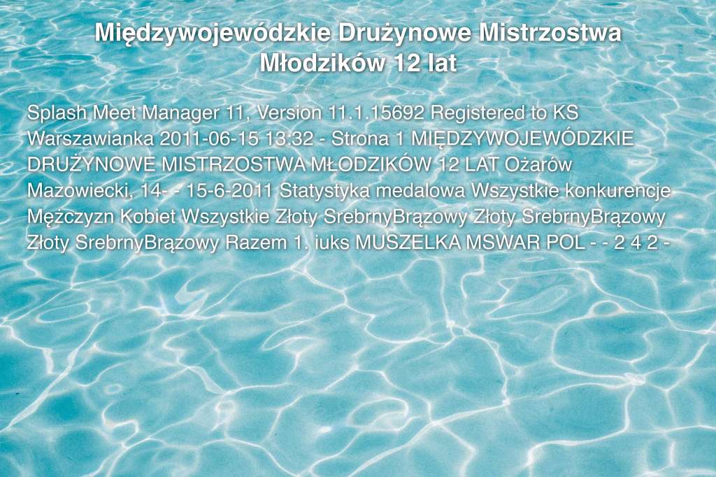 Międzywojewódzkie Drużynowe Mistrzostwa Młodzików 12 lat