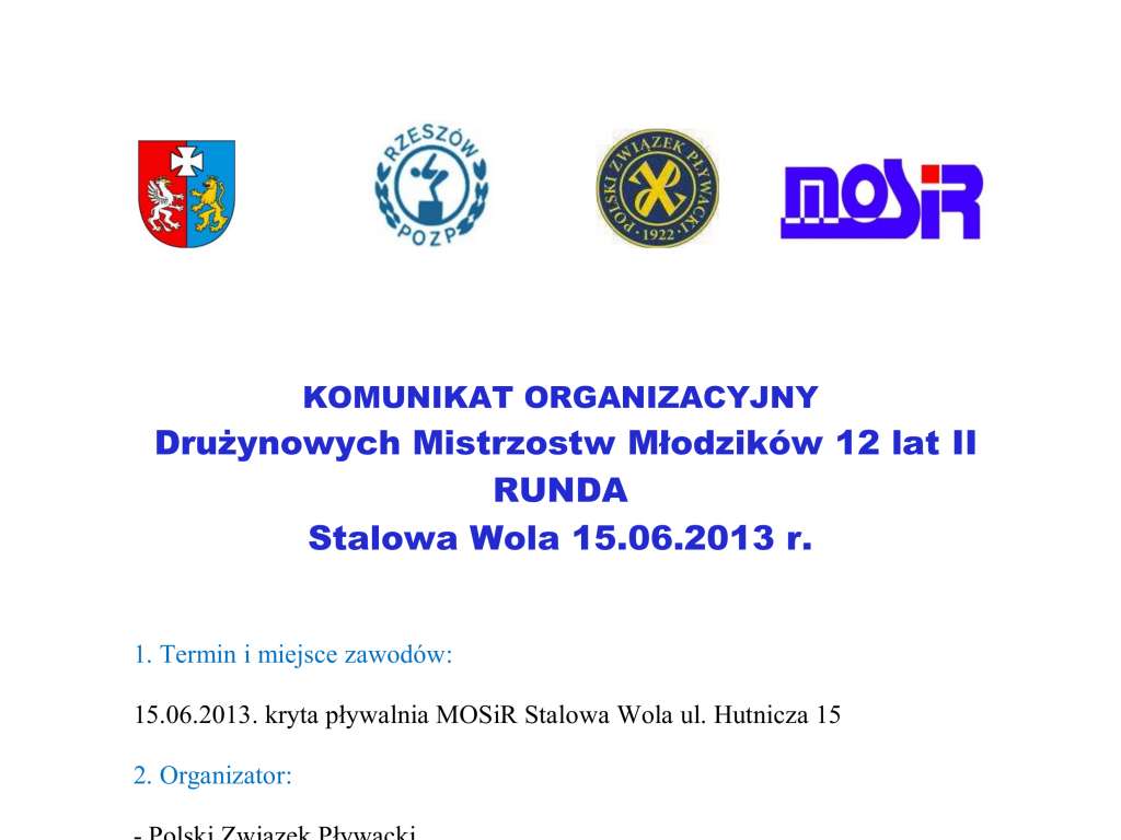 Międzywojewódzkie  Drużynowe Mistrzostwa Młodzików 12 lat – II runda