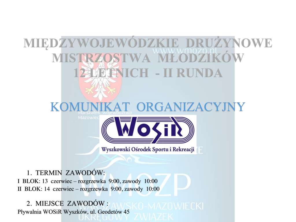 Międzywojewódzkie Drużynowe Mistrzostwa Młodzików 12 lat - II runda