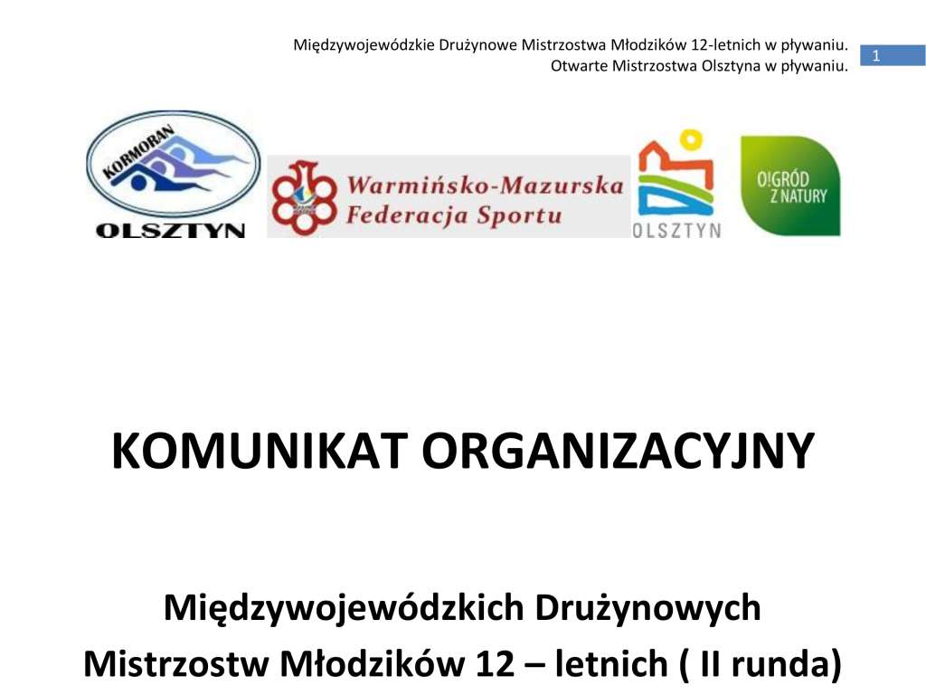 Międzywojewódzkie Drużynowe Mistrzostwa Młodzików 12 lat – II runda