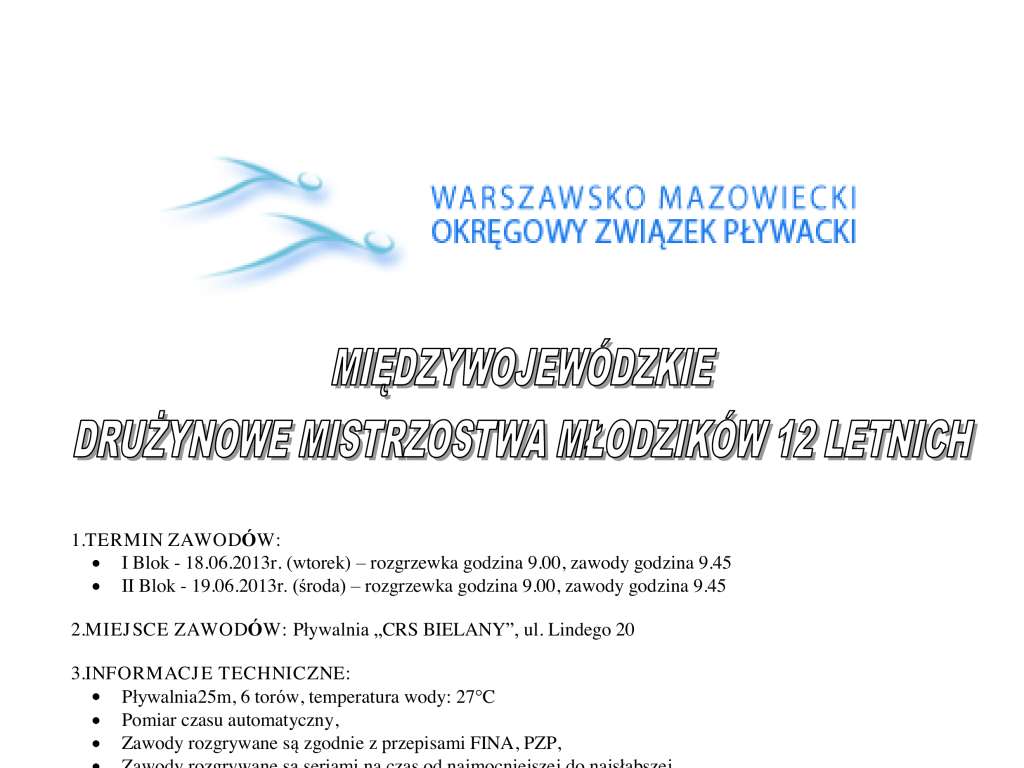 Międzywojewódzkie  Drużynowe Mistrzostwa Młodzików 12 lat – II runda