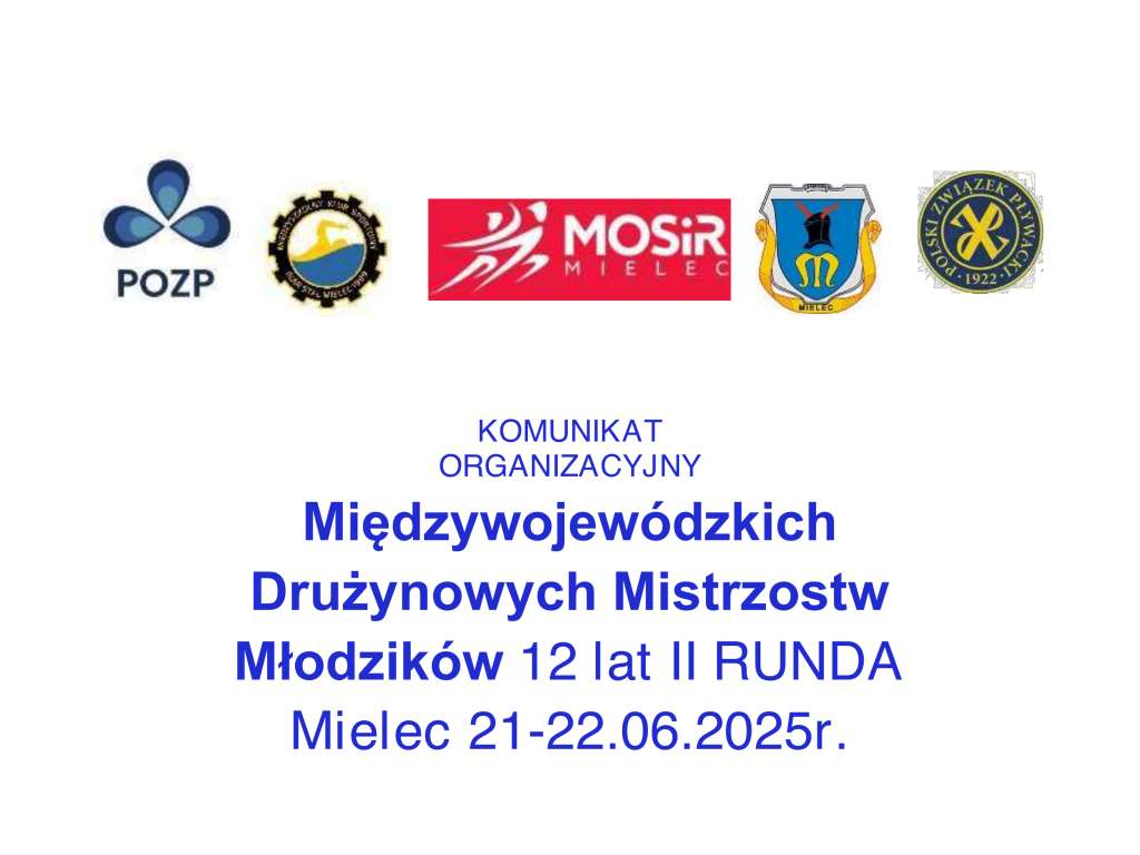 Międzywojewódzkie Drużynowe Mistrzostwa Młodzików 12 lat - II RUNDA