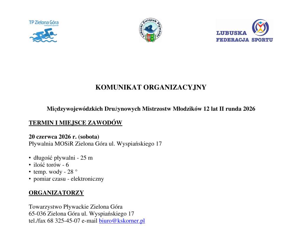 Międzywojewódzkie Drużynowe Mistrzostwa Młodzików 12 lat - II runda
