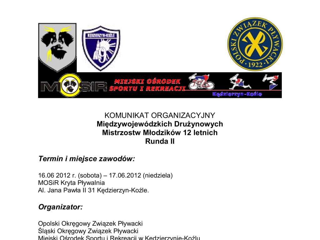 Międzywojewódzkie Drużynowe Mistrzostwa Młodzików 12 lat – II runda