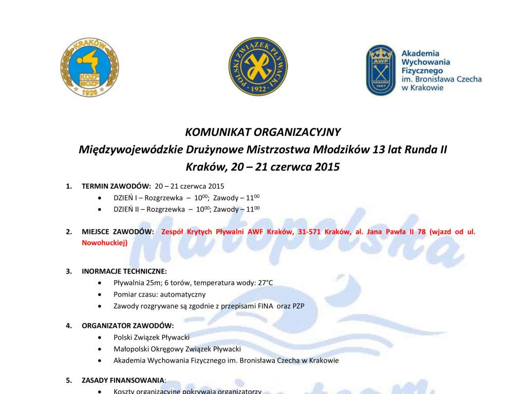 Międzywojewódzkie Drużynowe Mistrzostwa Młodzików 13 at II Runda