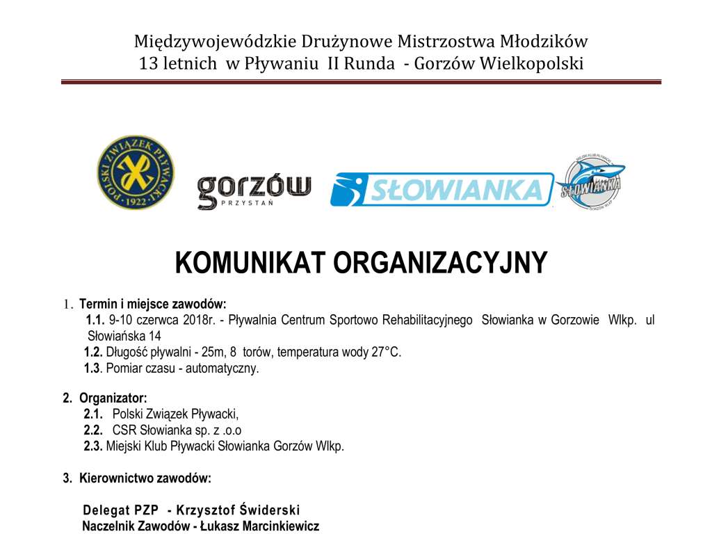 Międzywojewódzkie  Drużynowe Mistrzostwa Młodzików 13 lat II runda