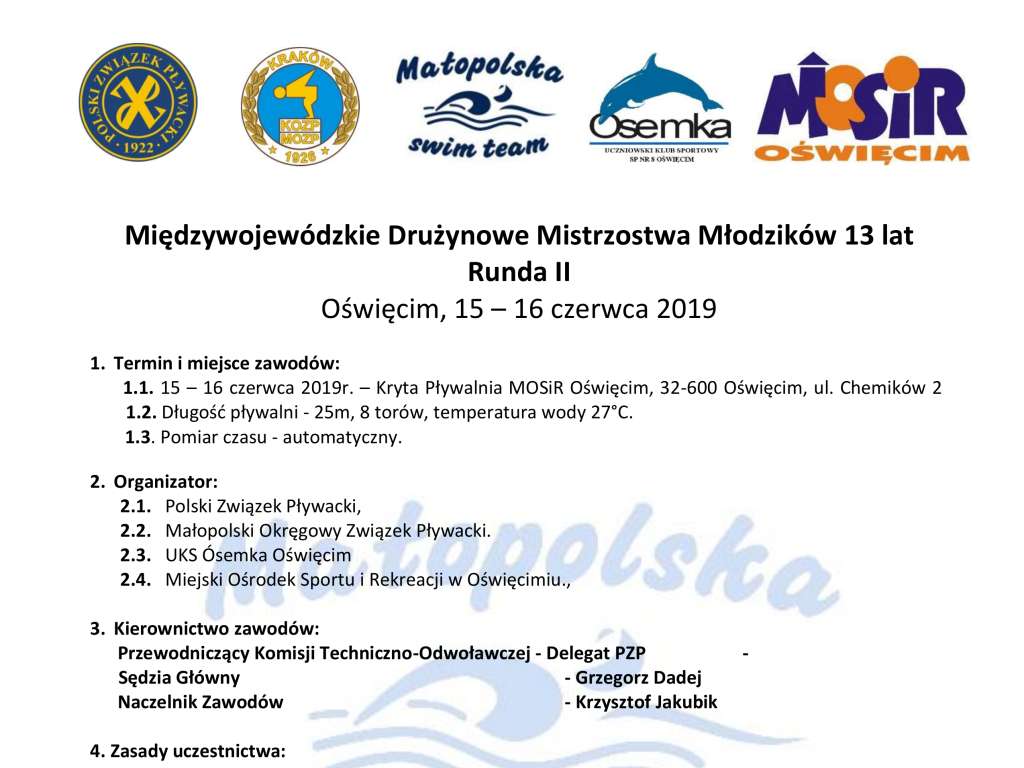 Międzywojewódzkie Drużynowe Mistrzostwa Młodzików 13 lat Runda II