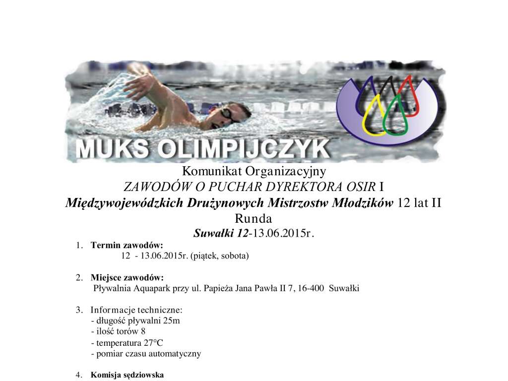 Międzywojewódzkie Mistrzostwa Młodzików 12 lat II Runda