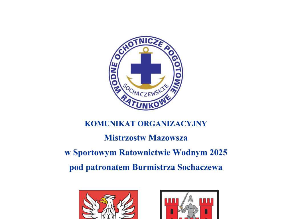 Mistrzostwa Mazowsza w Sportowym Ratownictwie Wodnym 2025 pod patronatem Burmistrza Sochaczewa